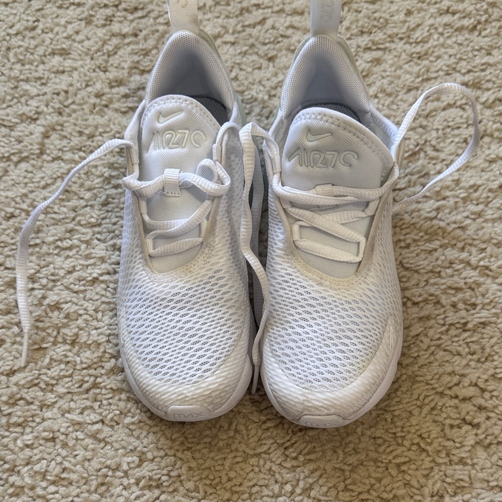 Nike Kids All-White Mesh Sneakers